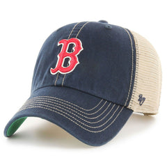 Navy/Cream Boston Red Sox '47 Team Logo Trawler Clean Up Trucker Snapback Hat