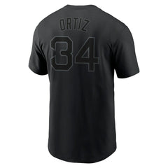 Black David Ortiz Boston Red Sox Nike Name & Number T-Shirt