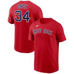 Red David Ortiz Boston Red Sox Nike Name & Number T-Shirt