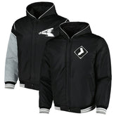 Black Chicago White Sox JH Design Reversible Fleece Full-Snap Hoodie Jacket