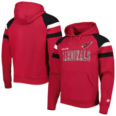 Starter Draft Fleece Raglan Pullover Hoodie - Arizona Cardinals Hoodies