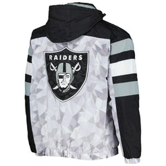 Starter Thursday Night Gridiron Raglan Half-Zip Hooded Jacket - Las Vegas Raiders Jackets
