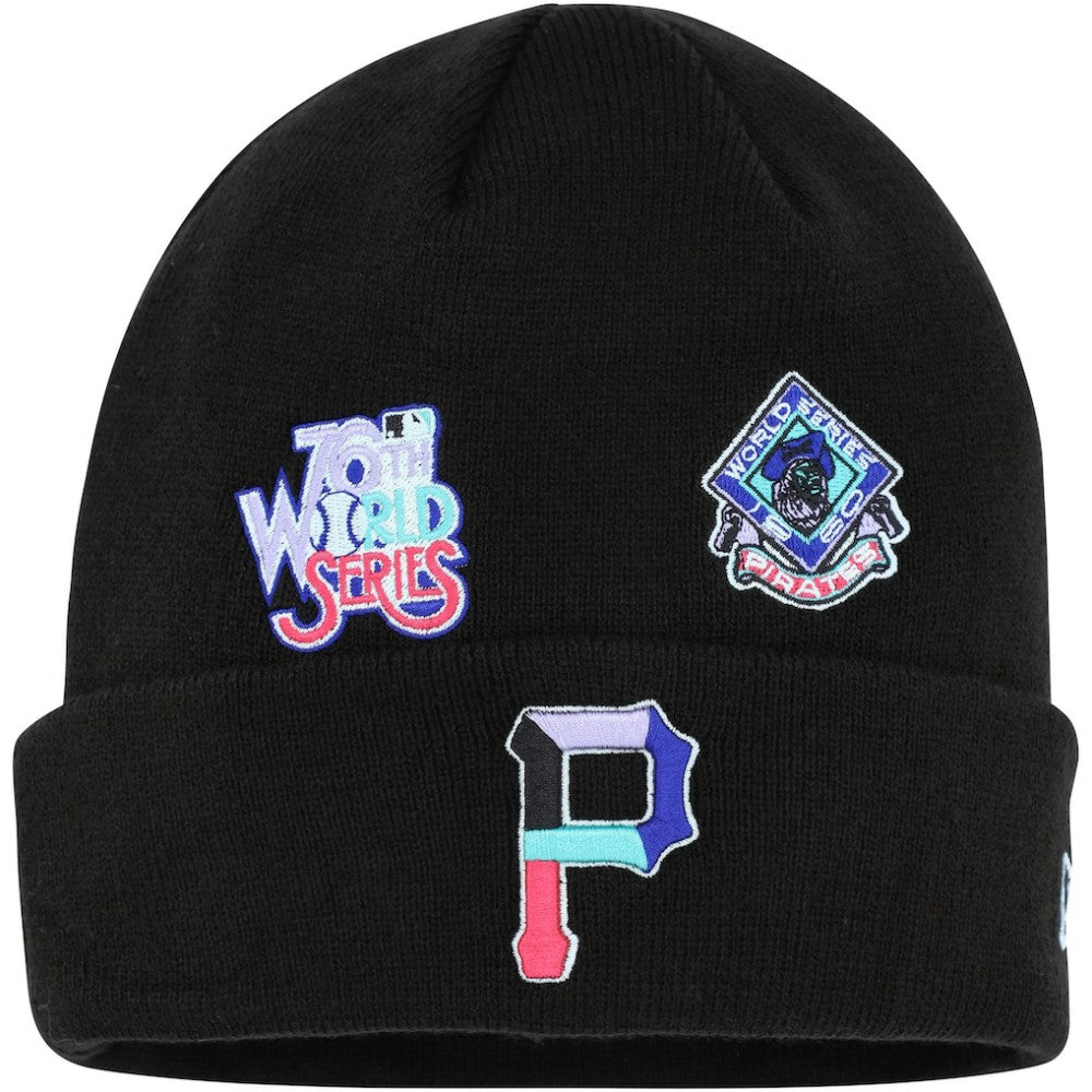 Black Pittsburgh Pirates New Era Polar Lights Cuffed Knit Hat