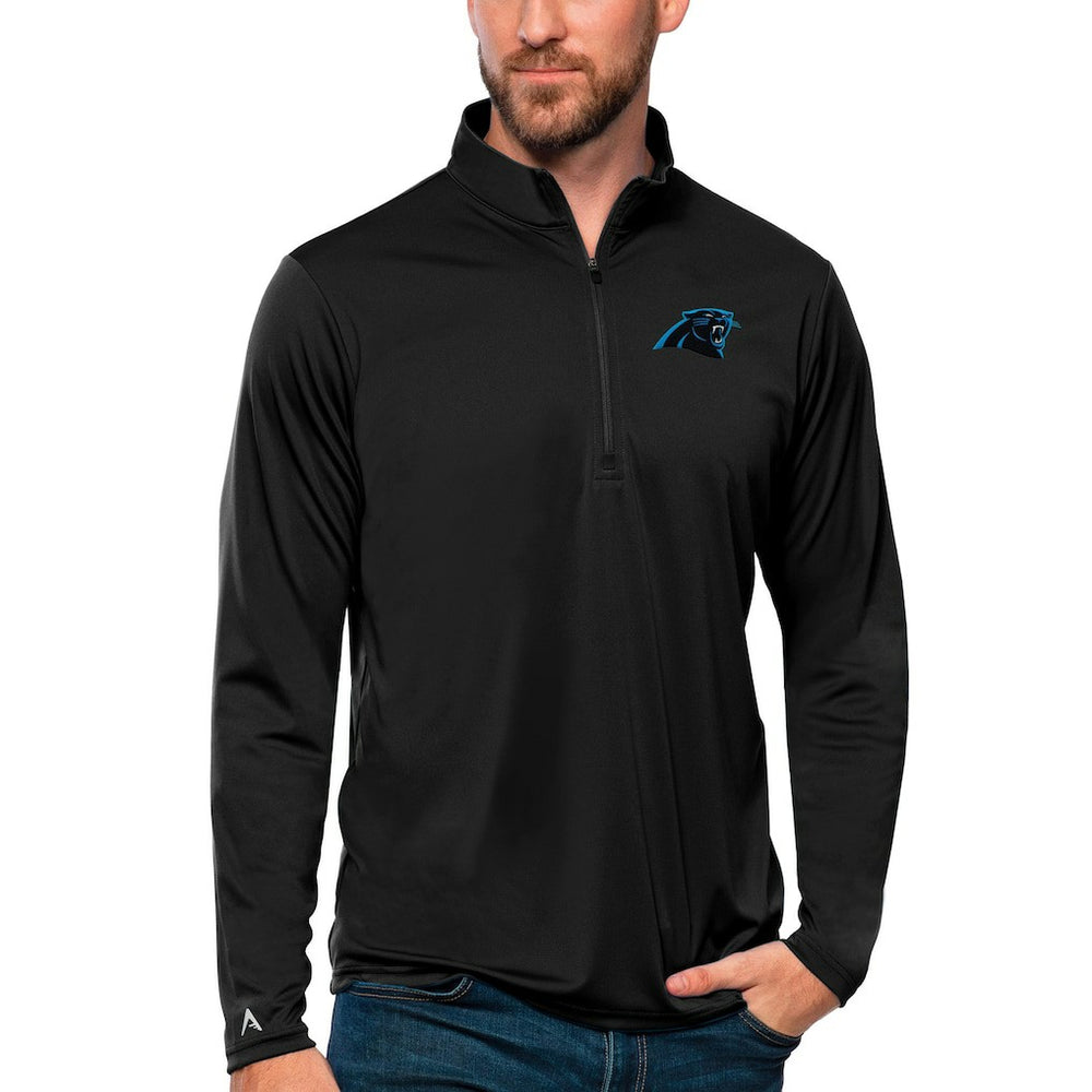 Antigua Tribute Quarter-Zip Lightweight Pullover Top - Carolina Panthers Pullover