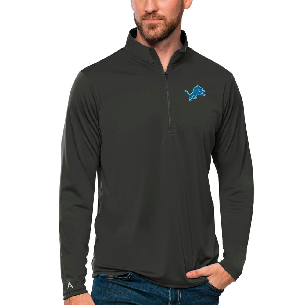 Antigua Tribute Quarter-Zip Lightweight Pullover Top - Detroit Lions Pullover