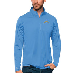 Antigua Tribute Quarter-Zip Lightweight Pullover Top - Los Angeles Chargers Pullover