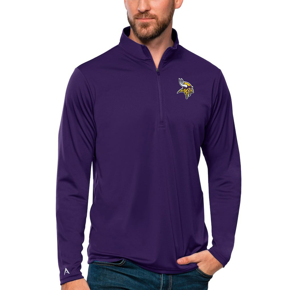 Antigua Tribute Quarter-Zip Lightweight Pullover Top - Minnesota Vikings Pullover