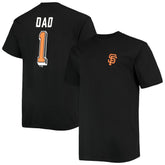 Black San Francisco Giants Big & Tall Father's Day #1 Dad T-Shirt