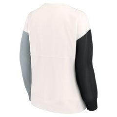 Women's Colorblock Primary Logo Pullover Sweatshirt - Las Vegas Raiders Pullover