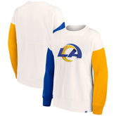 Women's Colorblock Primary Logo Pullover Sweatshirt - Los Angeles Rams Pullover