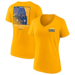 Fanatics Golden State Warriors Women's 2022 Western Conference Champions Balanced Attack Roster V-Neck T-Shirt sale