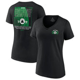 Fanatics Boston Celtics Women's 2022 Eastern Conference Champions Balanced Attack Roster V-Neck T-Shirt