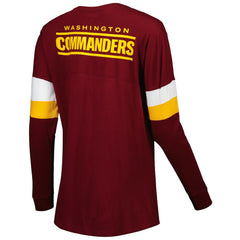 Women's Athletic Varsity Lace-Up Lightweight Long Sleeve T-Shirt - Washington Commanders T-shirts