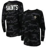 Women's Camo Long Sleeve T-Shirt - New Orleans Saints T-shirts