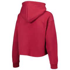 Cuce Women's Crystal Logo Cropped Pullover Hoodie - Arizona Cardinals Hoodies