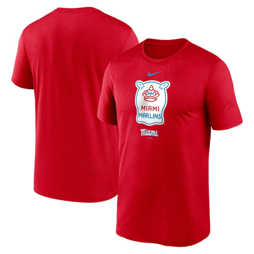 Red Miami Marlins Nike City Connect Logo T-Shirt