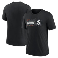 Black Baltimore Orioles Nike City Connect Tri-Blend T-Shirt