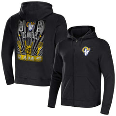 NFL x Darius Rucker Collection Rocker Full-Zip Hoodie - Los Angeles Rams Hoodies