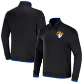 NFL x Darius Rucker Collection Logo Quarter-Zip Top - Los Angeles Rams Tops