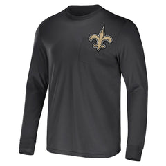 NFL x Darius Rucker Collection Team Long Sleeve Pocket T-Shirt - New Orleans Saints T-shirts