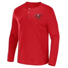 NFL x Darius Rucker Collection Slub Jersey Henley Long Sleeve T-Shirt - Tampa Bay Buccaneers T-shirts