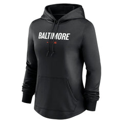 Black Baltimore Orioles Nike Women's City Connect Pregame Performance Pullover Hoodie
