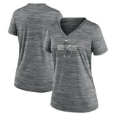 Gray Chicago White Sox Nike Women's City Connect Velocity Practice Performance V-Neck T-Shirt