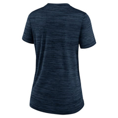 Navy Chicago Cubs Nike Women's City Connect Velocity Practice Performance V-Neck T-Shirt