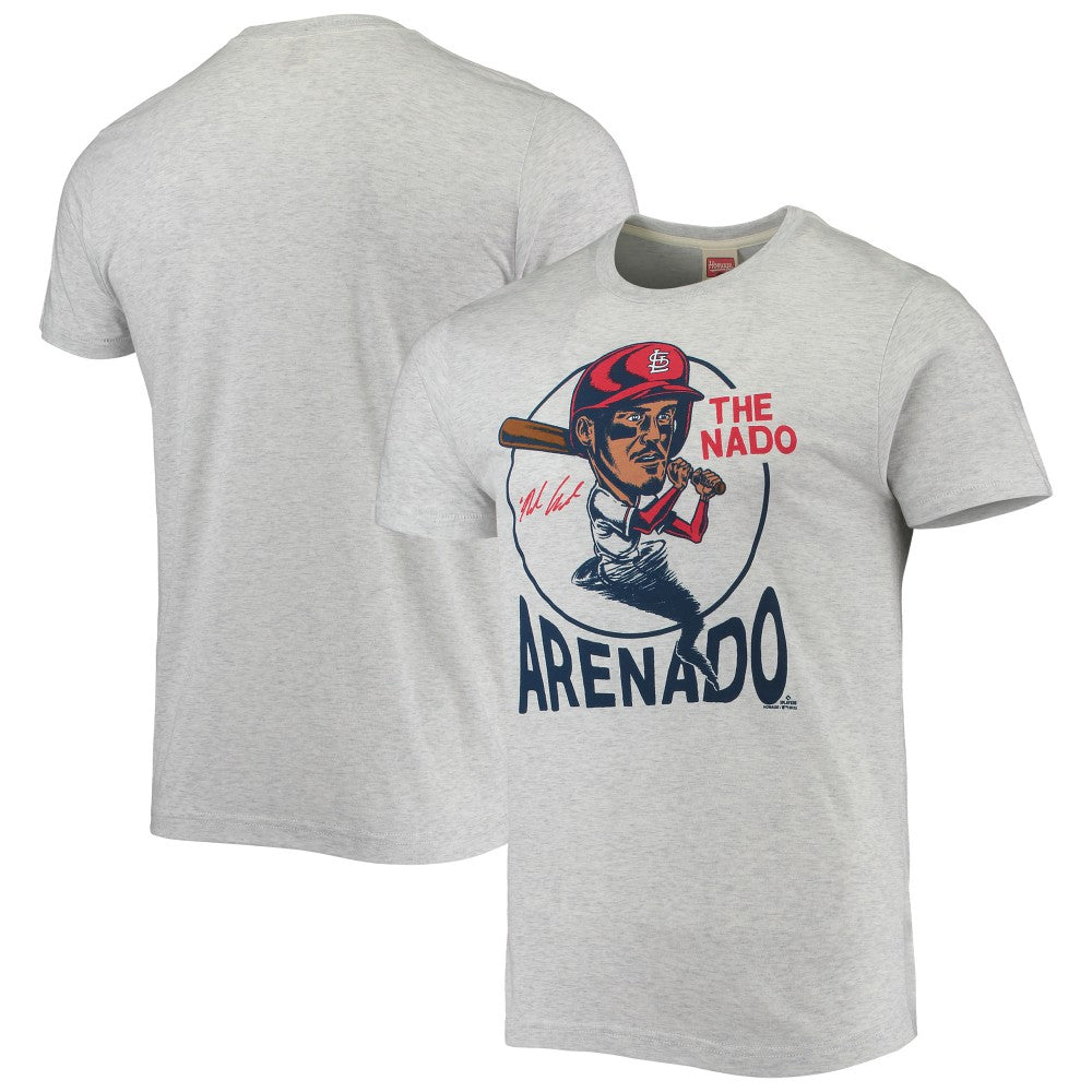 Gray Nolan Arenado St. Louis Cardinals Homage Caricature Tri-Blend T-Shirt