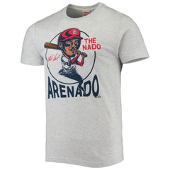 Gray Nolan Arenado St. Louis Cardinals Homage Caricature Tri-Blend T-Shirt