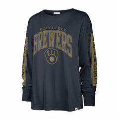 Navy Milwaukee Brewers '47 Women's Statement Long Sleeve T-Shirt