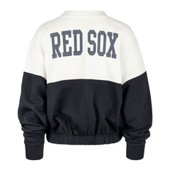 White/Navy Boston Red Sox '47 Women's Take Two Bonita Pullover Sweatshirt
