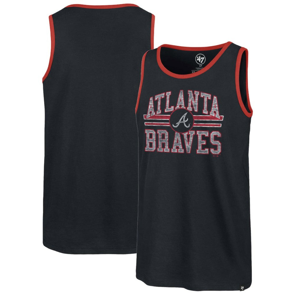 Navy Atlanta Braves '47 Winger Franklin Tank Top