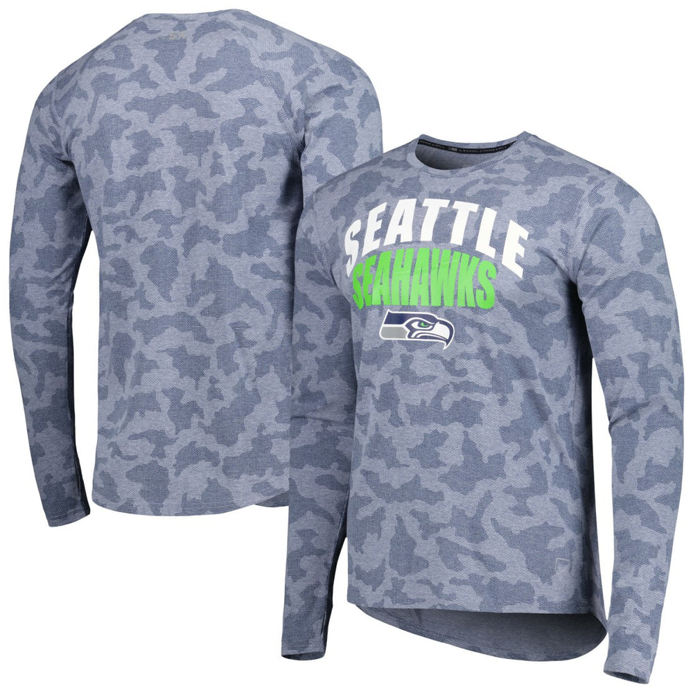 MSX by Michael Strahan Performance Camo Long Sleeve T-Shirt - Seattle Seahawks T-shirts