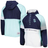NHL Seattle Kraken Tommy Hilfiger Raglan Half-Zip Jacket