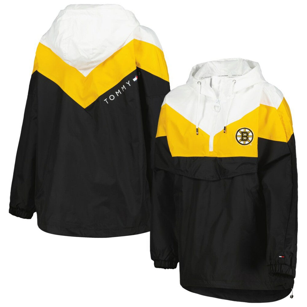 NHL Boston Bruins Tommy Hilfiger Women's Staci Half-Zip Windbreaker Jacket