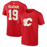 NHL Matthew Tkachuk Calgary Flames Fanatics Authentic Stack Name & Number T-Shirt