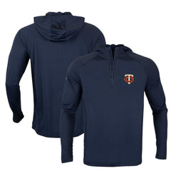 Navy Minnesota Twins Levelwear Zander Insignia Core Quarter-Zip Pullover Hoodie