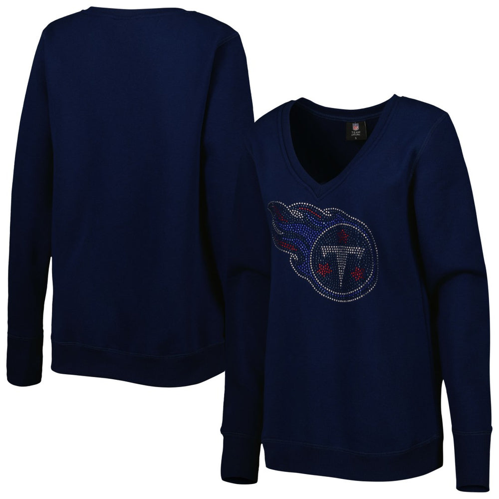 Cuce Women's Deep V-Neck Pullover Sweatshirt - Tennessee Titans Pullover