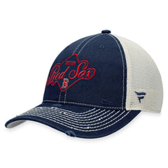 Navy Boston Red Sox Fanatics Heritage Trucker Snapback Hat