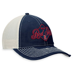 Navy Boston Red Sox Fanatics Heritage Trucker Snapback Hat