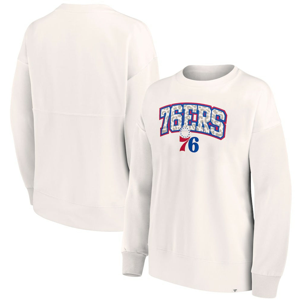 Fanatics Philadelphia 76ers Women's Tonal Leopard Pullover Sweatshirt
