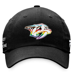 NHL Nashville Predators Fanatics Team Logo Pride Adjustable Hat