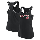NHL New Jersey Devils Fanatics Women's Wordmark Logo Racerback Scoop Neck Tank Top