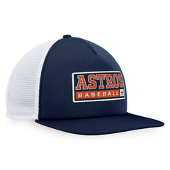 Navy/White Houston Astros Majestic Foam Trucker Snapback Hat