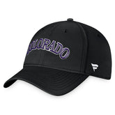 Black Colorado Rockies Fanatics Core Flex Hat