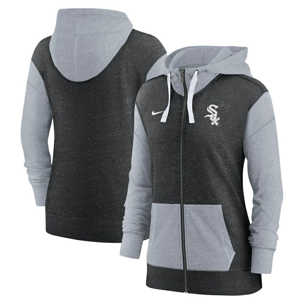 Black Chicago White Sox Nike Women's Full-Zip Hoodie