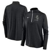 Black Chicago White Sox Nike Women's Pacer Quarter-Zip Top