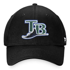 Black Tampa Bay Rays Fanatics Cooperstown Collection Core Adjustable Hat