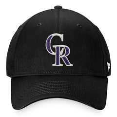 Black Colorado Rockies Fanatics Cooperstown Collection Core Adjustable Hat